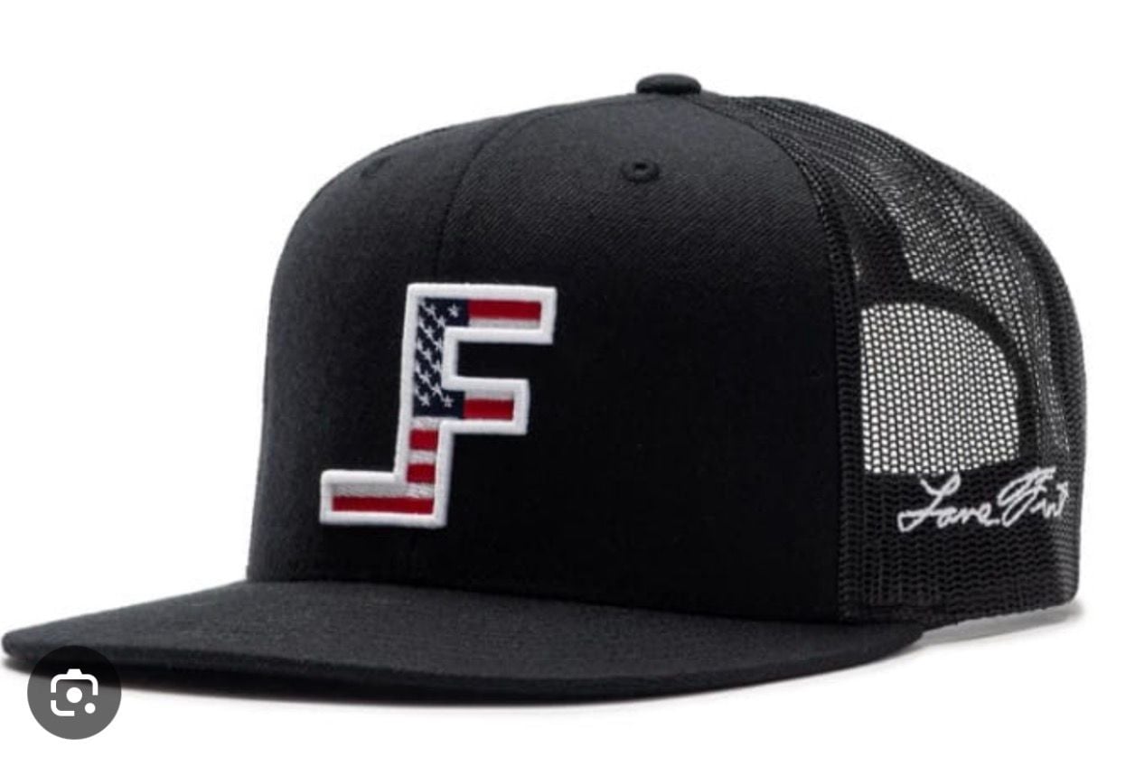 Lane Frost Brand Patriot Snapback Hat With Flag Rodeo Western